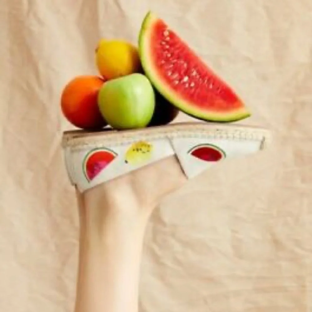 J. Crew Fruit Salad Canvas Espadrilles Loafers Watermelon Pineapple